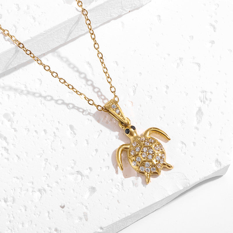 Gold Ocean Pendant Gold Necklace