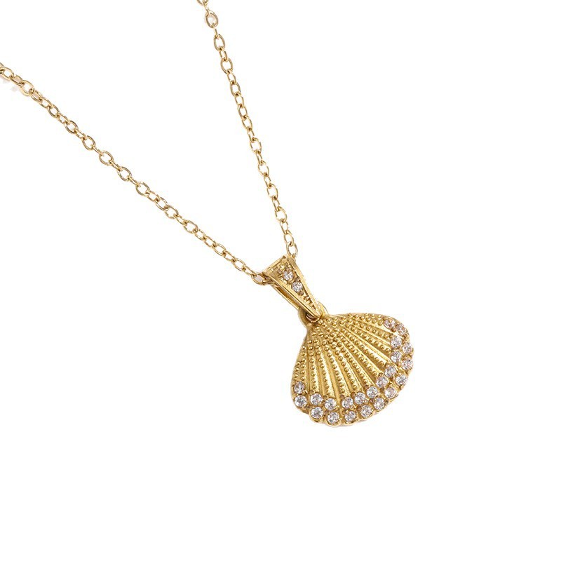 Gold Ocean Pendant Gold Necklace