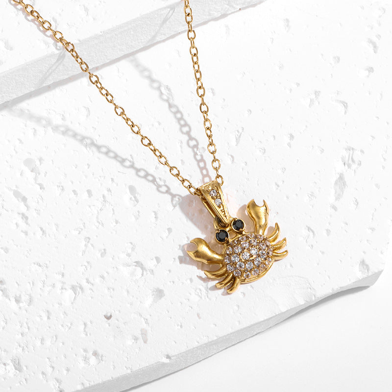 Gold Ocean Pendant Gold Necklace