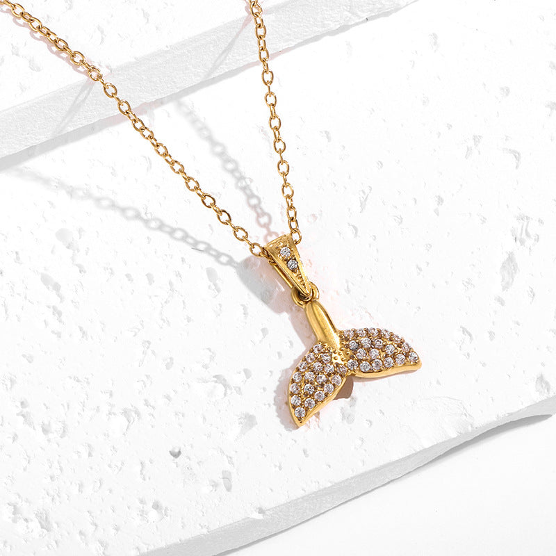 Gold Ocean Pendant Gold Necklace